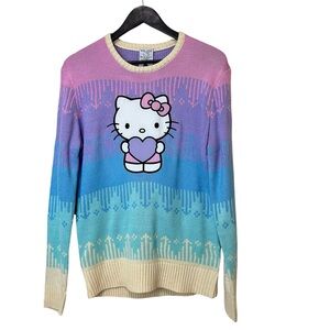 Box Lunch Hello Kitty Pastel Drip Sweater by Sanrio - Size S